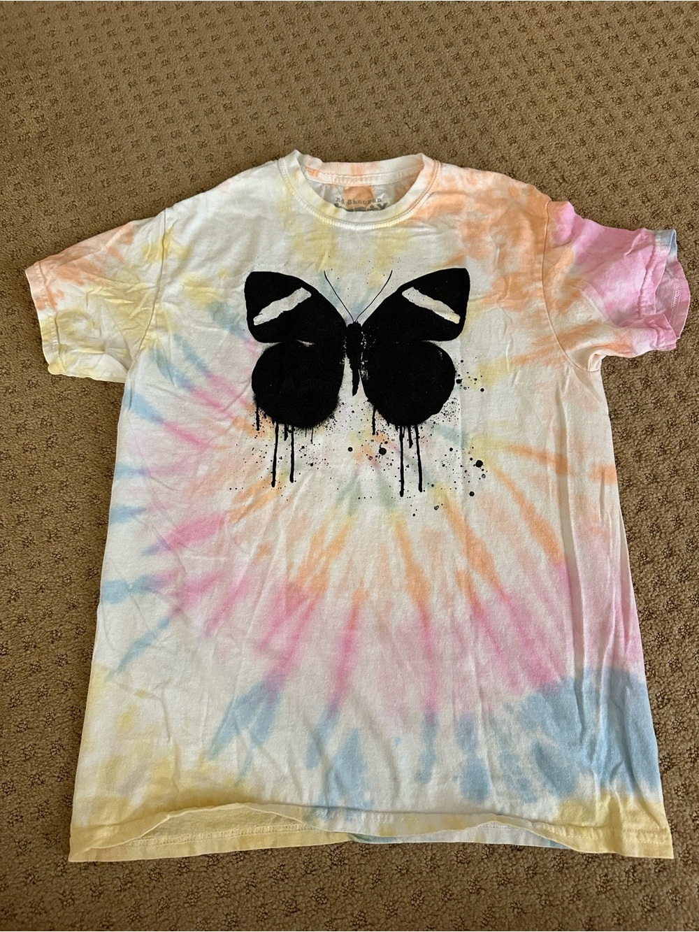 Ed Sheeran Tour Tie-Dye Butterfly Graphic Tee